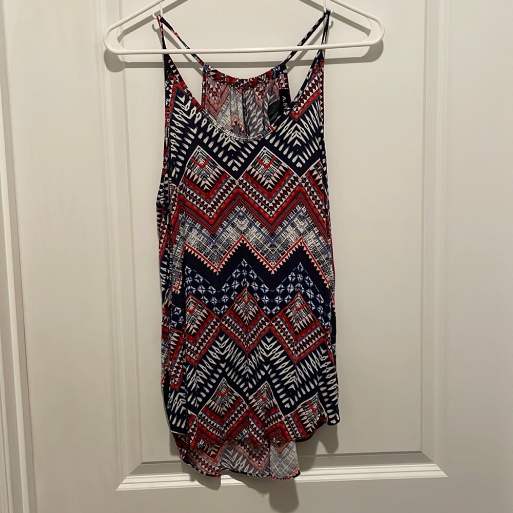 Red, White, and Blue Flowy Tank